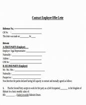 Image result for Contract Offer Letter