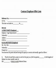 Image result for Employment Contract Letter
