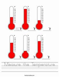 Image result for Temperature Worksheet