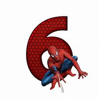Image result for Printable Number 6 Spider-Man