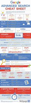 Image result for Internet Search Tips Cheat Sheet