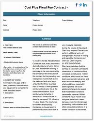 Image result for Cost Plus Contract Template