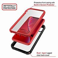 Image result for iPhone XR Case Red Built in Screen Protecter