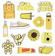 Image result for Yellow Preppy Stickers