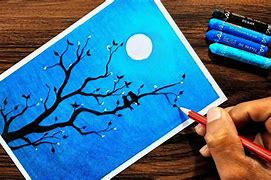 Image result for Moon Drawing Easy Oil Pastel