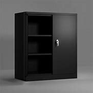 Image result for Metal Storage Cabinets with Doors and Shelves