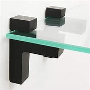 Image result for Glass Shelf Brackets Black