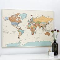 Image result for World Map Poster Push Pins