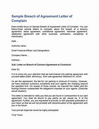 Image result for Breach of Contract Letter Sample