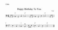 Image result for Happy Birthday Cello Sheet Music