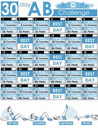Image result for 30 Day Ab Challenge Calendar