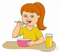 Image result for Girl Eating Breakfast Clip Art