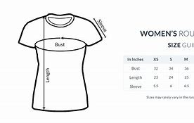 Image result for Women's T-Shirt Size Chart
