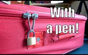 Image result for How to Unlock a Suitcase Key Lock