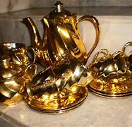 Image result for Gold Plated Tea Set