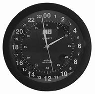 Image result for 24 Hour Analog Wall Clock