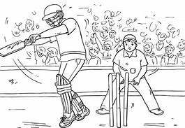 Image result for Cricket Colouring in Pages