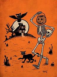 Image result for Vintage Halloween Postcards Cartoon
