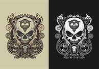 Image result for Gothic Skull Line Drawings