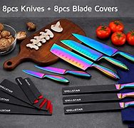Image result for Rainbow Knife Set