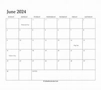 Image result for Holiday Calendar for June