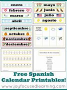 Image result for Spanish Monthly Calendar