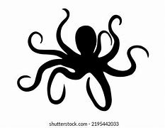 Image result for White Octopus Silhouette