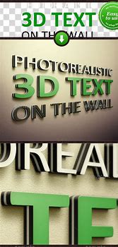 Image result for 3D Text Mockup