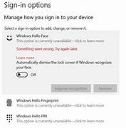 Image result for Windows Hello Pin Is Unavailable