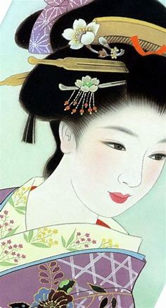 Pin de Michelle Whittington en Beautiful Faces | Ilustración japonesa, Geisha, Dibujos