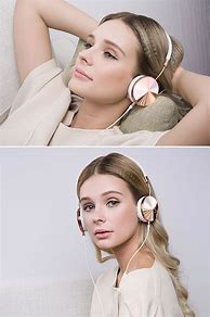 Image result for Rose Gold Headphones with Microphone