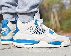 Image result for Jordan 4 Blue Laces Suade