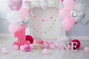 Image result for 1st Birthday Background for Baby Girl