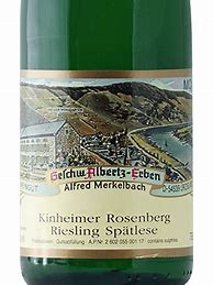 Alfred Merkelbach Kinheimer Rosenberg Riesling Spatlese #5 的图像结果