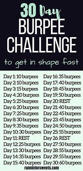 Image result for 30-Day Burpee Challenge Printable