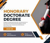 Image result for Honorable PhD Degree