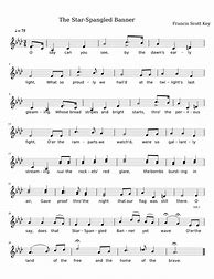 Image result for Star Spangled Banner Recorder Sheet Music