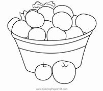 Image result for Apple Basket Coloring Pages Printable