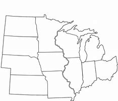 Image result for Midwest Region Map with Lakes