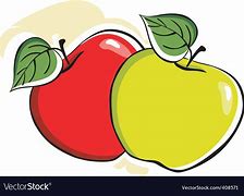 Image result for Two Apple's with Leaf Clip Art