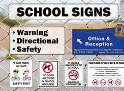 Image result for Safety Signs at School