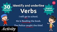 Image result for Identifying Verbs Worksheet