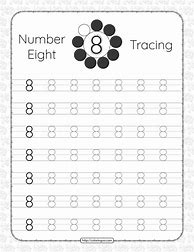 Image result for Number 8 Tracing On Dotted Line