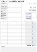 Image result for Inventory Order Form Template