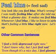 Image result for Feeling Blue Idiom