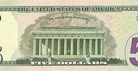 Image result for Five Dollar Bill Front and Back