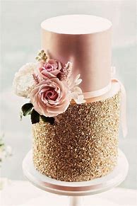 Image result for Rose Gold Wedding Cake Flowers