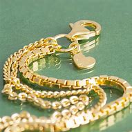 Image result for 18K Triple Chain Gold Bracelet