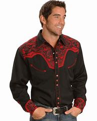 Image result for Vintage Red Western Shirt Men