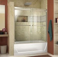 Image result for Bathtub Shower Doors Frameless